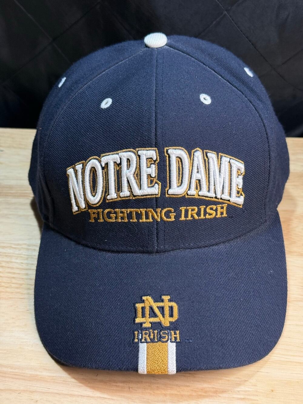 Vintage Notre Dame Hat Fighting Irish Navy Blue Adjustable